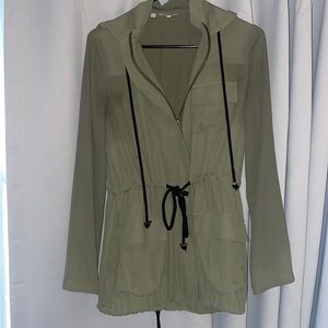 Guess Khaki Green Overshirt Size XS